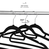 1 x RAW Customer Returns Blumtal Pack of 50 space-saving clothes hangers with velvet cover - non-slip premium hangers including tie holder, 360 rotatable, black - RRP €25.2