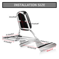 1 x RAW Customer Returns Backrest Sissy Bar With Luggage Rack Backrest Pad for Passenger Back Cushion Pad, for Shadow VT 600 VLX 600 1999-2008 - RRP €109.98