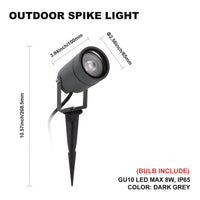 1 x RAW Customer Returns DAWALIGHT ground spike set of 4 GU10 IP65 waterproof, including 5W 3000K warm white garden lighting LED spotlight outside, 320 degree rotatable aluminum garden spotlight for bushes, lawn, yard - RRP €81.62