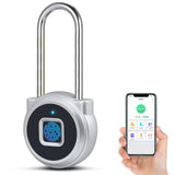 1 x RAW Customer Returns Fingerprint Lock, Eseesmart Lock Strap Long 45mm, Fingerprint Bluetooth Padlock, Waterproof, USB Charging for Gym, School, Employee Locker, Luggage - RRP €29.99