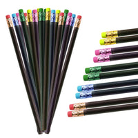 1 x RAW Customer Returns AFASOES 30 Pieces Pencil with Eraser Set Black Change in Colors Pencil Colorful Change Mood Color Changing Mood Pen Thermochromic Change Pens Color Changing Pen Wooden Pencils for Office - RRP €10.81