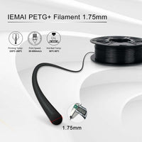 1 x RAW Customer Returns IEMAI PETG Filament 1.75 mm 2KG, High Speed PETG Filament for 3D Printer, White Black PETG Filament, Dimensional Accuracy - 0.02 mm - RRP €30.24