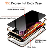 1 x RAW Customer Returns MIMGOAL Anti Spy Case for iPhone 11 360 Degree Magnetic Cell Phone Case with Privacy Screen Front and Back Tempered Glass Full Body Protective Case Full Body Privacy Anti-peep Case, Silver - RRP €18.98