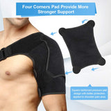 1 x RAW Customer Returns Shoulder Support, Compression Shoulder Brace for Men Women with Upgrade Pressure Pad Adjustable Wrap for Frozen Shoulder Pain Relief - RRP €20.42