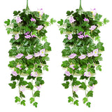 1 x RAW Customer Returns Adisputent 2 Pieces Artificial Hanging Flowers, Wisteria Ivy Flowers Artificial Hanging Wisteria, Artificial Flowers Violet Hanging Flowers for Outdoor Home Decoration Garden Yard String Flower Decoration Yellow - RRP €17.14