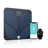 2 x RAW Customer Returns vellidan body fat scales Smart digital scales Bluetooth personal scales incl. app, for body fat and muscle mass and other analysis data Safety glass, black - RRP €34.08