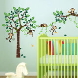 8 x Brand New decalmile Wall Sticker Monkey Animals Tree Wall Sticker Jungle Animals Wall Sticker Children s Room Baby Room Bedroom Wall Decoration H 82 cm  - RRP €90.32