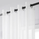 1 x RAW Customer Returns Topfinel room divider curtain white linen texture curtain transparent curtains blinds with eyelets 1 piece curtains living room extra width 300 cm eyelet curtains 280 cm high - RRP €43.98