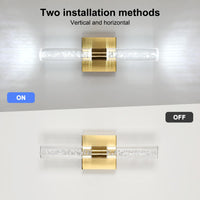 1 x RAW Customer Returns Comely LED Wall Lights Indoor Modern, 12W 1500LM Wall Light Indoor Gold LED Warm White, Up and Down Hallway Lamp Wall Lighting for Living Room Bedroom Corridor Stairwell Hallway - RRP €36.29