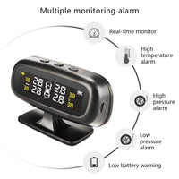 1 x RAW Customer Returns Solar TPMS Tire Pressure Monitoring System with 4 Wireless Sensors TPMS Pressure Monitoring System Real Time Display 21-87 PSI - RRP €35.3