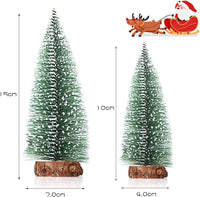 1 x Brand New MSPEBEC 10 pieces mini Christmas tree, Christmas tree, artificial Christmas tree, artificial mini Christmas tree with snow effect for Christmas decoration, DIY decoration, desktop decoration - RRP €12.98