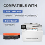 1 x RAW Customer Returns Superpage Replacement for HP 117A Toner Set Compatible for Toner HP Color Laser MFP 179fwg 178nwg 179fnw 178nw 150nw 150a W2070A W2071A W2072A W2073A 4-Pack, Black Cyan Magenta Yellow  - RRP €61.2