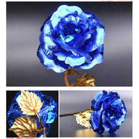 1 x RAW Customer Returns TYXSHIYE 24 Carat Gold Plated Rose Blue, 24K Golden Rose Handmade Preserved Rose, Gold Leaf Rose with Gift Box for Birthday Gift Girlfriend Mother s Day Wedding Anniversary Artificial - RRP €10.99