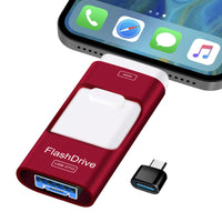 1 x RAW Customer Returns ZARMST 256GB USB Stick for Phone, Memory Stick External Memory Expansion Photo Stick, Flash Drive for Android Mobile Phone Computer Laptop PC, Data Pictures Films Copied with One Click Red  - RRP €30.85