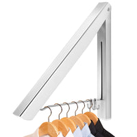 2 x RAW Customer Returns LIVEHITOP Clothes Hook Foldable Wall Clothes Rack, Aluminum Clothes Hanger with Clothes Hook, Clothes Fan Wall Coat Hook Holder for Bedroom Bathroom Balcony Indoor Outdoor - RRP €30.24