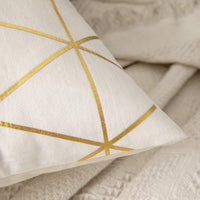 1 x Brand New MIULEE Set of 2 Vintage Gold Velvet Cushion Covers Decorative Square Square Pillowcases Decor Decorative for Living Room Sofa Sofa Bedrooms Home Milk White 50x50cm - RRP €18.56