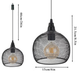 1 x RAW Customer Returns JHY DESIGN Hanging Lamp Battery Operated Decorative Hanging Lamp Metal Cage Battery Lamp with 6-Hour Timer for Bar Bedroom Garden Party Patio Indoor Outdoor Living Room Black Round  - RRP €37.39