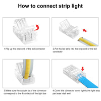 1 x RAW Customer Returns Aroidful 10 pieces 2-pin 8 mm COB LED connector for connecting COB LED strips with screwdriver  - RRP €9.99