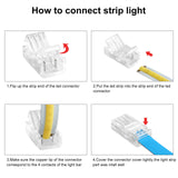 1 x RAW Customer Returns Aroidful 10 pieces 2-pin 8 mm COB LED connector for connecting COB LED strips with screwdriver  - RRP €9.99