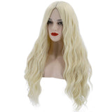 1 x RAW Customer Returns Wig Blonde Women s Long Curls for Women Costume Party Carnival Halloween Cosplay Natural Looking Synthetic Middle Parting Wigs Wig 019D - RRP €24.19