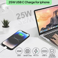 3 x RAW Customer Returns 25W Fast USB C iPhone Charger with 2 m iPhone 15 Cable - MFi Certified - for iPhone 15 15 Pro 15 Pro Max 15 Plus, USB C PD 3.0 Mains Chargers for iPhone, Samsung S22, iPhone Adapter Type C Socket - RRP €57.24