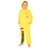 1 x RAW Customer Returns Pokemon Onesie for Boys, 4-14 Years, Overall Jumpsuit Boys - Cuddly Suit Children for Children - Pajamas Boys Yellow, 7-8 Years  - RRP €25.09