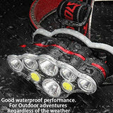 1 x RAW Customer Returns LED Headlamp Headlight, 350000LM Headlamp Rechargeable Waterproof with 8 LEDs for Running, Fishing, Camping, Hiking, Super Bright, 8 Lighting Modes 2 18650 Batteries Included  - RRP €20.4