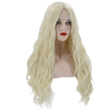 1 x RAW Customer Returns Wig Blonde Women s Long Curls for Women Costume Party Carnival Halloween Cosplay Natural Looking Synthetic Middle Parting Wigs Wig 019D - RRP €24.19