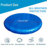 1 x RAW Customer Returns Round pool cover, round pool cover 183 cm, swimming pool solar cover, cover for pool, foldable swimming pool cover, pool cover, pool cover, round pool cover for above-ground pools - RRP €14.99