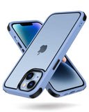 1 x RAW Customer Returns MobNano Ultra Hybrid Transparent Case for iPhone 13 Case, iPhone 14 Case Shockproof Bumper Transparent Mobile Phone Case Shockproof Drop Protection Silicone iPhone 13 14 Case - Blue Black - RRP €14.99