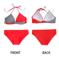 1 x RAW Customer Returns CheChury Women s Bikini Set Push Up Swimwear Two-Piece Swimsuits Beach Ties Top Bikini Bottoms Women Beachwear, B-Pink, XXL - RRP €33.89