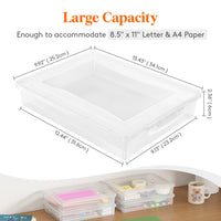 1 x RAW Customer Returns Lifewit 4 Pack Multipurpose Plastic Storage Box with Locking Lids, A4 Paper Storage, Classroom Organization, Storage for Crafts, Documents, Art Supplies - RRP €32.09