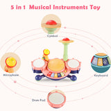 6 x Brand New Baby toy drum musical toy for children, Montessori toys for children aged 3 and over, interactive music and sounds for babies, gifts for girls and boys - RRP €110.52