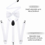 1 x RAW Customer Returns 1920s Men s Costume Accessory Set Roaring Retro Gangster Costume, Hat, Bow Tie, Tie, Pocket Watch, Suspenders, Glasses, Beard, Sleeve Holder, Tie Clips Simple Style, White  - RRP €21.42