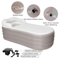 1 x RAW Customer Returns Inflatable Foldable Bathtub for Adults The Shower 168x76x68cm Bathtub Foldable for Ice Bath Freestanding Bathtub for Adults Hot Spa with Pump - RRP €149.99