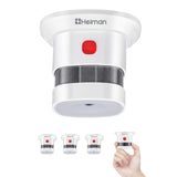 1 x RAW Customer Returns HEIMAN Mini Smoke Detector Fire Alarm with 10 Years Battery Life Fire Alarm, T V and EN14604 Certified, Smoke Detector with Fire Alarm and Photoelectric Sensor 3  - RRP €49.99