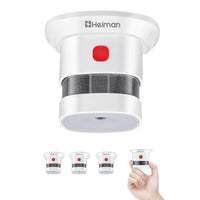 1 x RAW Customer Returns HEIMAN Mini Smoke Detector Fire Alarm with 10 Years Battery Life Fire Alarm EN14604 Certified Smoke Detector with Fire Alarm and Photoelectric Sensor 5  - RRP €67.62