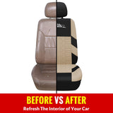 1 x RAW Customer Returns AUTOYOUTH Car Seat Covers for Front Seats Car Seat Protector Tire Rails Car Seat Accessories, Beige - RRP €33.99