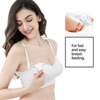 1 x RAW Customer Returns HBselect 3 pieces maternity nursing bra, seamless nursing bra with additional bra extensions, breastfeeding and sleep without underwire for women - RRP €26.54