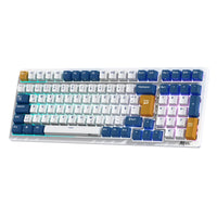 1 x RAW Customer Returns RK ROYAL KLUDGE RK98 Mechanical Keyboard Wireless Gaming Keyboard 2.4G Bluetooth 5.1 USB-C RGB Backlit German Layout QWERTZ 100 Keys Hot Swappable Brown Switches, White - RRP €85.7