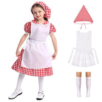 4 x Brand New ACWOO Maid Costume Girls, 4-piece set Maid Cosplay Dress, Maid Outfit Dress with Headgear, Apron and Socks for Oktoberfest Halloween Christmas Disguise Carnival L  - RRP €47.24