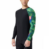 1 x RAW Customer Returns SURFEASY Men s Rashguard Long Sleeve Sun Protection Rash Vest Men, Rash Guard Shirt for Surfing Swimming Fishing Hiking, Compression, Outdoor Activities Baselayer Parrot, M  - RRP €21.96