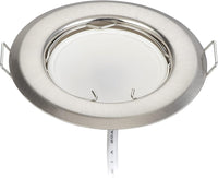 5 x Brand New HCFEI LED recessed spotlight ultra flat with LED spot module 230V I 3W 320lm I 120 beam angle I Dimmable I Brushed stainless steel I 50-55mm installation hole I Round recessed light set of 6 - warm white  - RRP €194.95