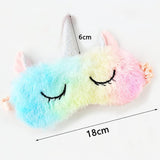 1 x RAW Customer Returns Kids Unicorn Sleep Mask Eye Mask Plush Ears Sleep Mask for Nighttime Napping Travel Women Girls - RRP €22.8