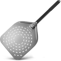 1 x RAW Customer Returns SOUTHGATE 12 inch perforated pizza peel, pizza shovel made of hard anodized aluminum, pizza shovel pusher with large surface and removable anti-scald handle, 30 x 35 cm - RRP €35.2