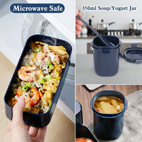 1 x RAW Customer Returns UHAPEER Bento Box for Adults and Children, Portable Leak-Proof Lunch Box with Bag, Microwave Safe Lunch Box, Lunch Box for Work and School - RRP €32.76