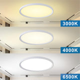 4 x Brand New Yexati ceiling lamp LED ceiling light 18W, LED ceiling light 3 colors to choose from 6500K 4000K 3000K, bathroom lamp ceiling IP44 for hallway bedroom balcony living room office kitchen basement 230 - RRP €52.8