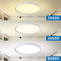 4 x Brand New Yexati ceiling lamp LED ceiling light 18W, LED ceiling light 3 colors to choose from 6500K 4000K 3000K, bathroom lamp ceiling IP44 for hallway bedroom balcony living room office kitchen basement 230 - RRP €32.48