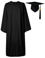 1 x RAW Customer Returns GraduatePro Adult Graduation Dress and Cap University High School 2021 Clothing Costume Unisex, Black - RRP €30.83