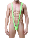 1 x RAW Customer Returns Creamlin Sexy Men s Swimsuit, Borat Manikini Thong Halloween Costume Christmas Gift Size One Size, Green - RRP €27.6